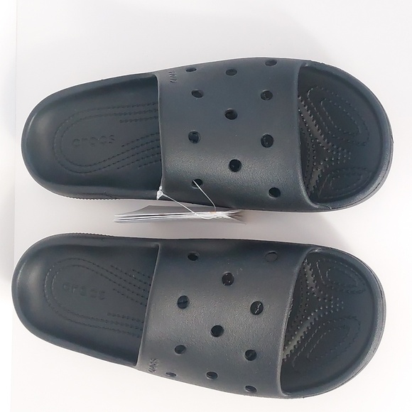 Crocs Classic  slide V2 sandals comfort black mens 9 women's 11 - Picture 1 of 5